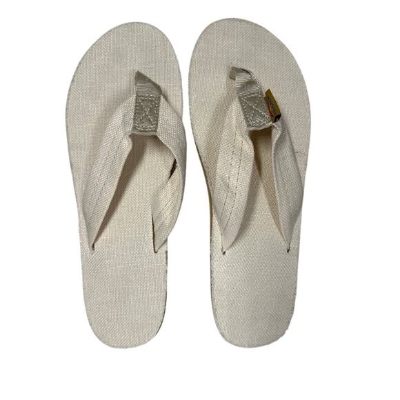 Rainbow Women's Single Layer Hemp Top Sandals Strap with Arch Support Natural L - Picture 1 of 10